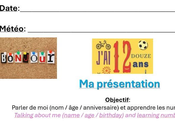 Year 7 - French - Full year of lessons with vocabulary lists.