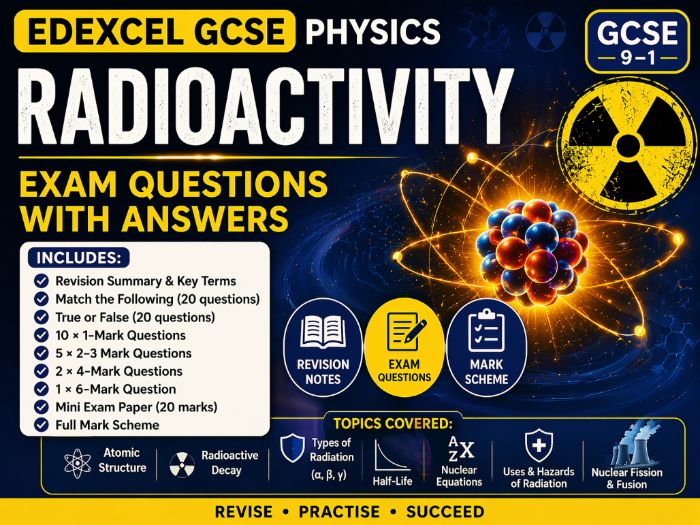 Edexcel GCSE Physics Radioactivity Exam Questions with Answers Higher Tier