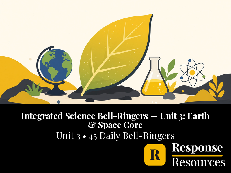Integrated Science (MS) Bell Ringers Unit 3 - 45 Daily Warm-Ups (Grades 6-8)