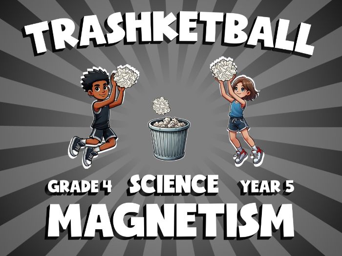 Magnetism TRASHKETBALL Science Game | No-Prep Year 5 Review Activity