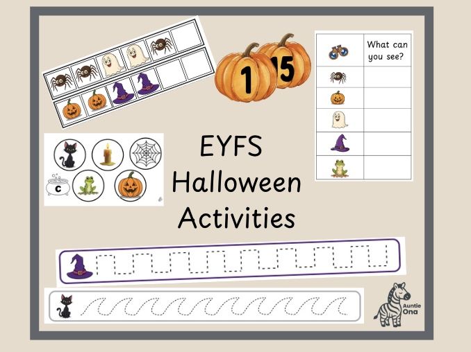 EYFS Halloween Activities | Phonics, Maths and Fine Motor Activities