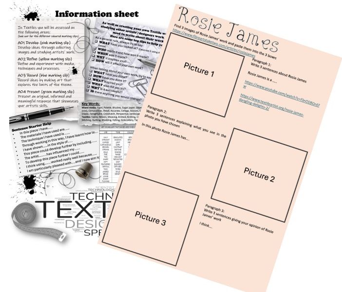 Art/Textiles - Rosie James - Research Bundle