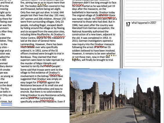 Dark Tourism Guided Reading Oradour-Sur-Glane