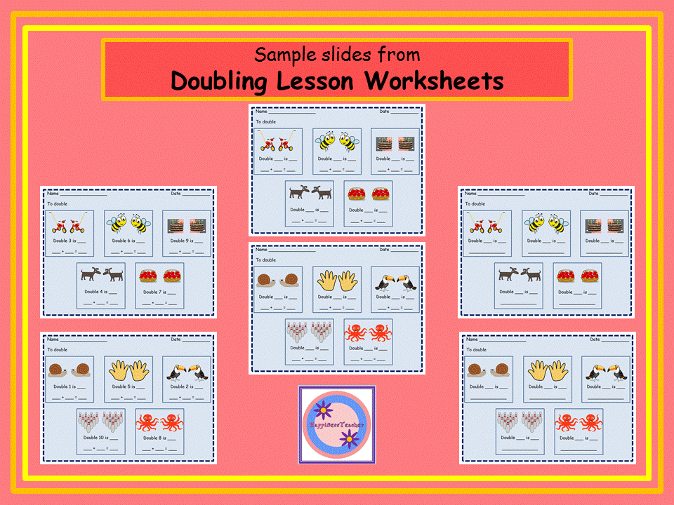 doubling worksheets by happinessteacher teaching resources
