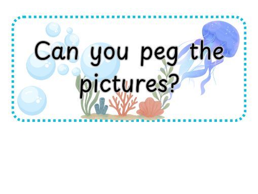 Under the Sea Fine Motor Pegging Activity