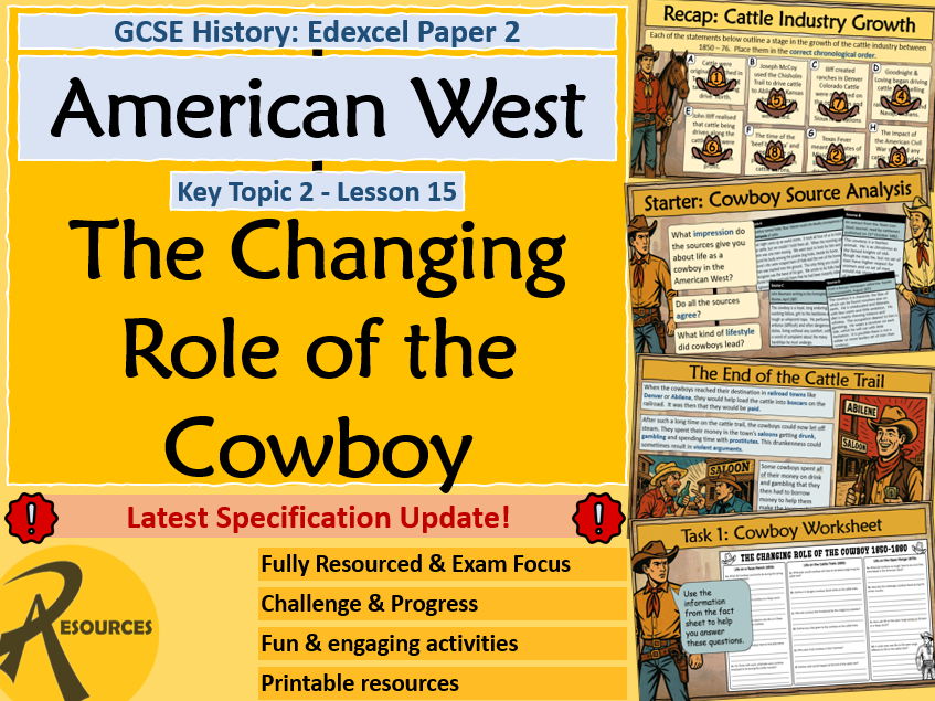 Cowboy Changing Role - American West - GCSE History Edexcel - Lesson 15