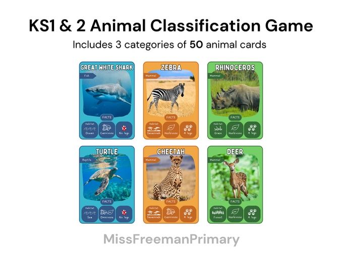 KS1&2 Animal Classification Game - Ask Me 10!