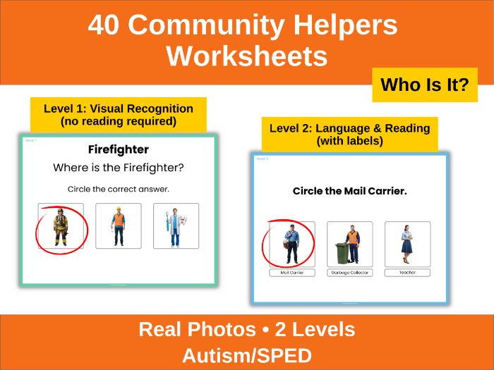 Community Helpers Who Is It Worksheets