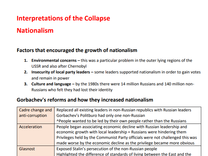 Edexcel A-level History Russia 1917-85 - Theme 5