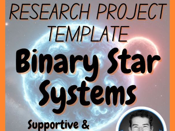 Binary Star Systems | Space Science Research Project Template | Digital + Print
