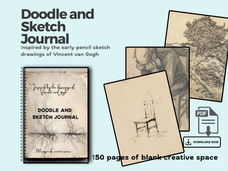 Van Gogh–Inspired Sketch Journal for Teens and Adults-Your Creative Space Journal