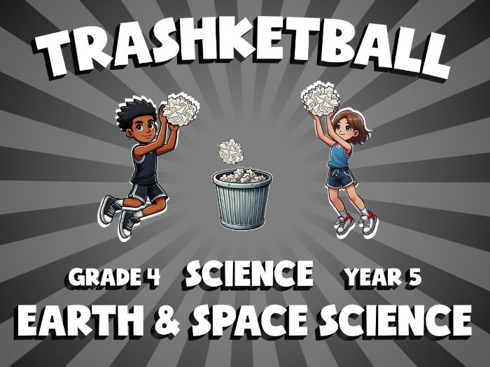 Earth & Space Science TRASHKETBALL Science Game | No-Prep Year 5 Review Activity