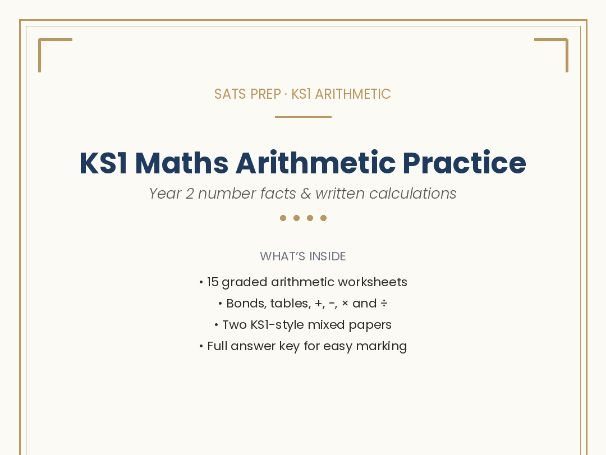 KS1 Maths Arithmetic Practice