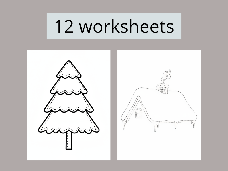 Seasonal Tracing & Coloring Bundle