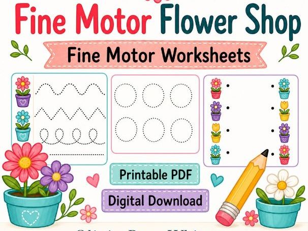 Fine Motor Flower Shop