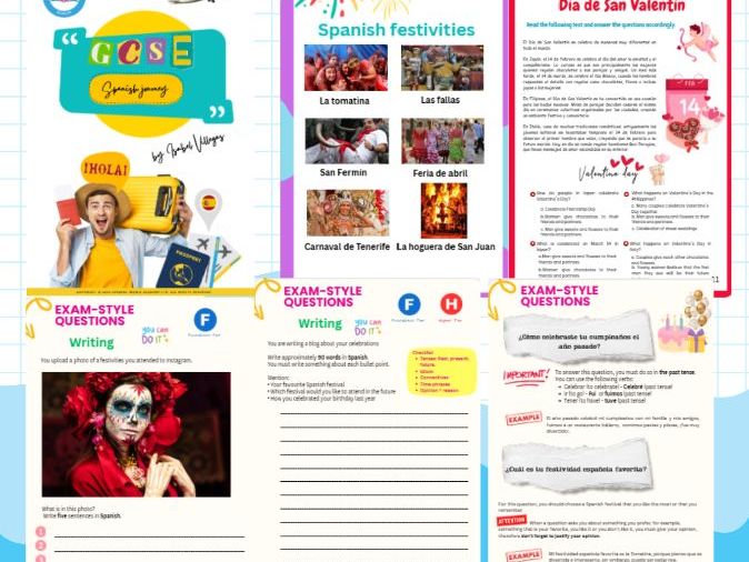AQA GCSE Spanish, new specification, theme 2, Customs, festivals and celebrations