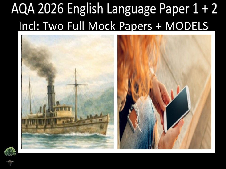 Two AQA 2026 English Language Paper 1 + 2 Mocks | MODELS