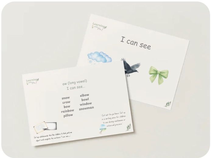 I can see…Writing Prompts ow (long vowel o)