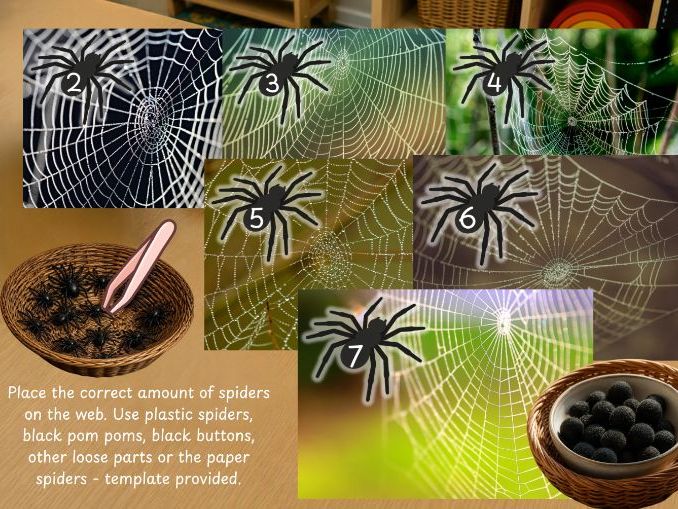 Spider Counting Mats 1-10 | EYFS Maths & Fine Motor Activity | Halloween