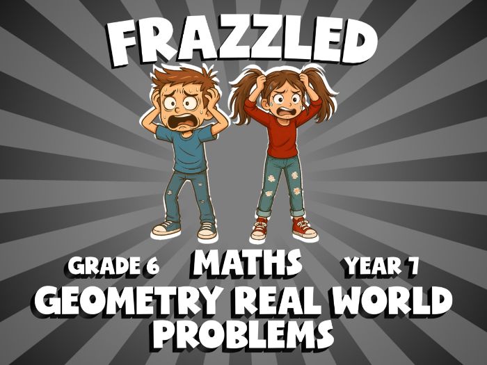 Geometry Real World Problems FRAZZLED Maths Game | No-Prep Year 7 Review Activity