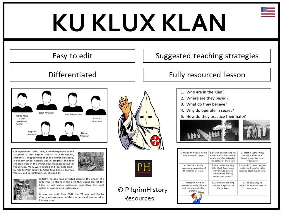 KS3 American Civil Rights: The Ku Klux Klan - KKK