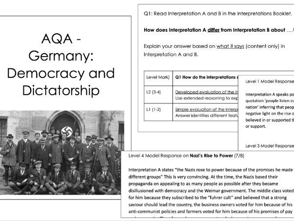 GCSE AQA Germany: Democracy & Dictatorship – Model Answers & Structure Guide