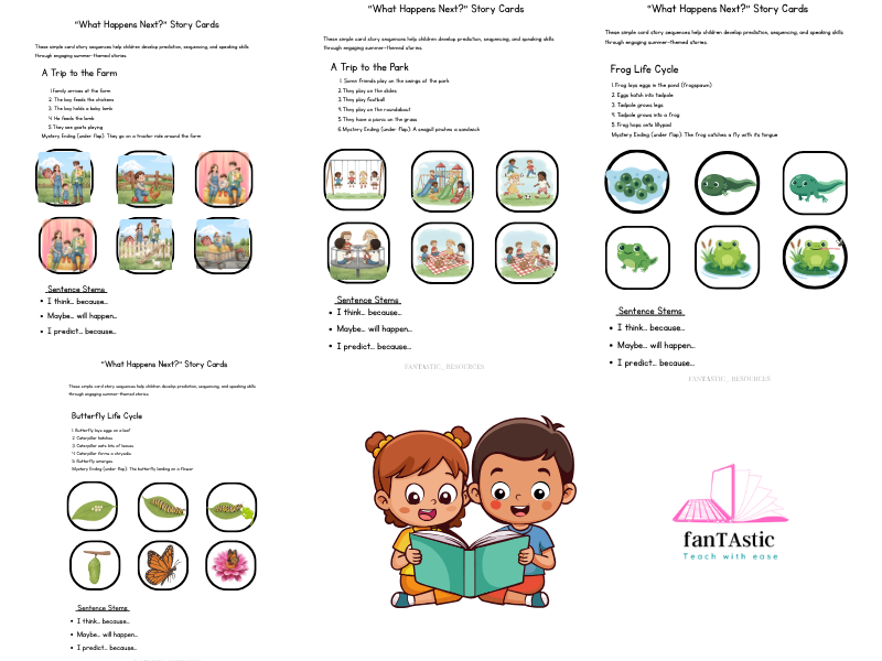What Happens Next? Summer Story Sequencing Cards | EYFS & KS1 Prediction Activity