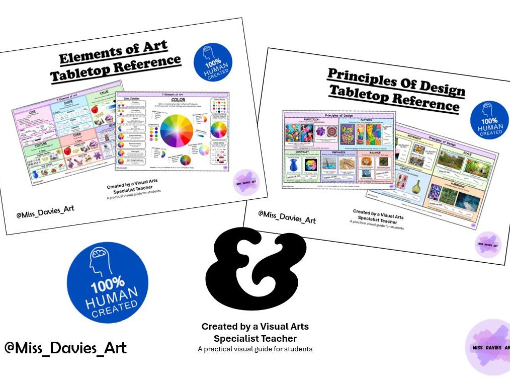 Elements of Art & Principles of Design Vocabulary Reference Handout Bundle