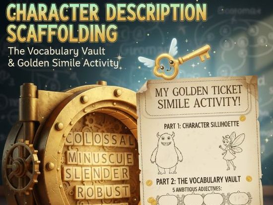 Character Description Scaffolding: The Vocabulary Vault & Golden Simile Activity