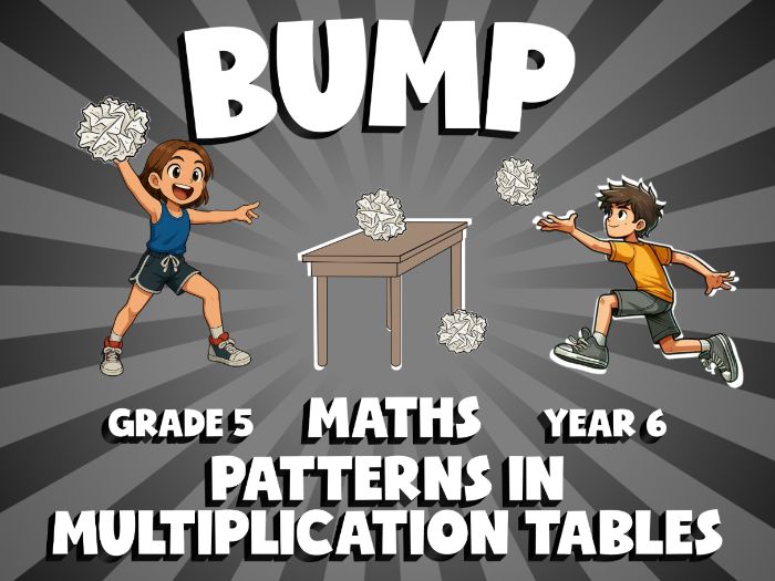 Patterns in Multiplication Tables BUMP Maths Game | No-Prep Year 6 Review Activity