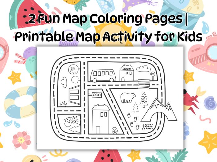 fun Map Coloring Page