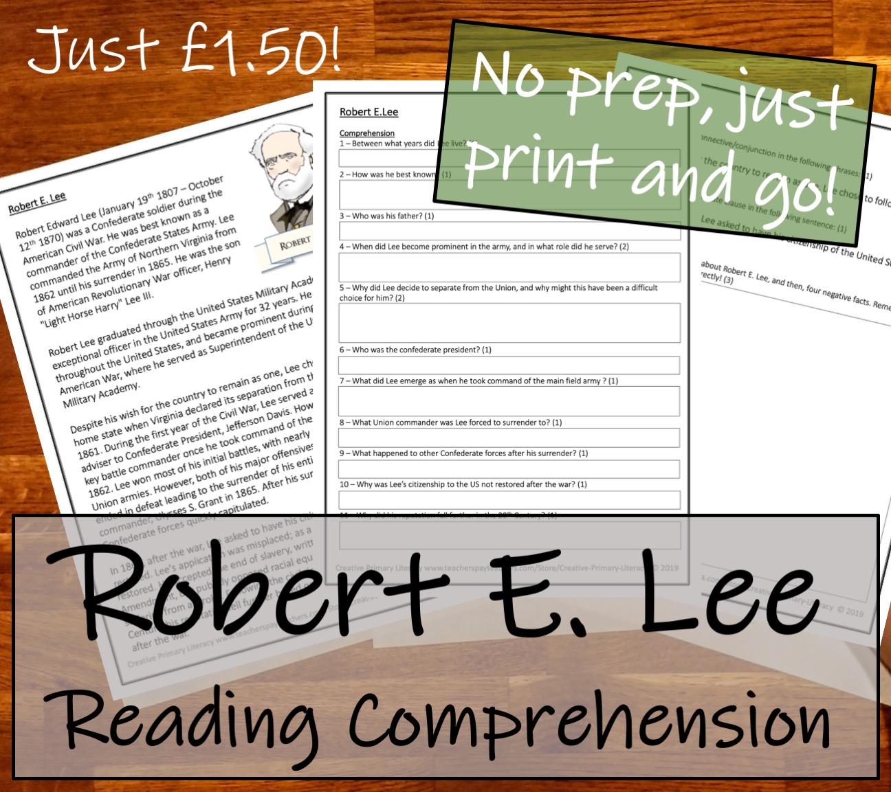 American Civil War Reading Comprehension Worksheet
