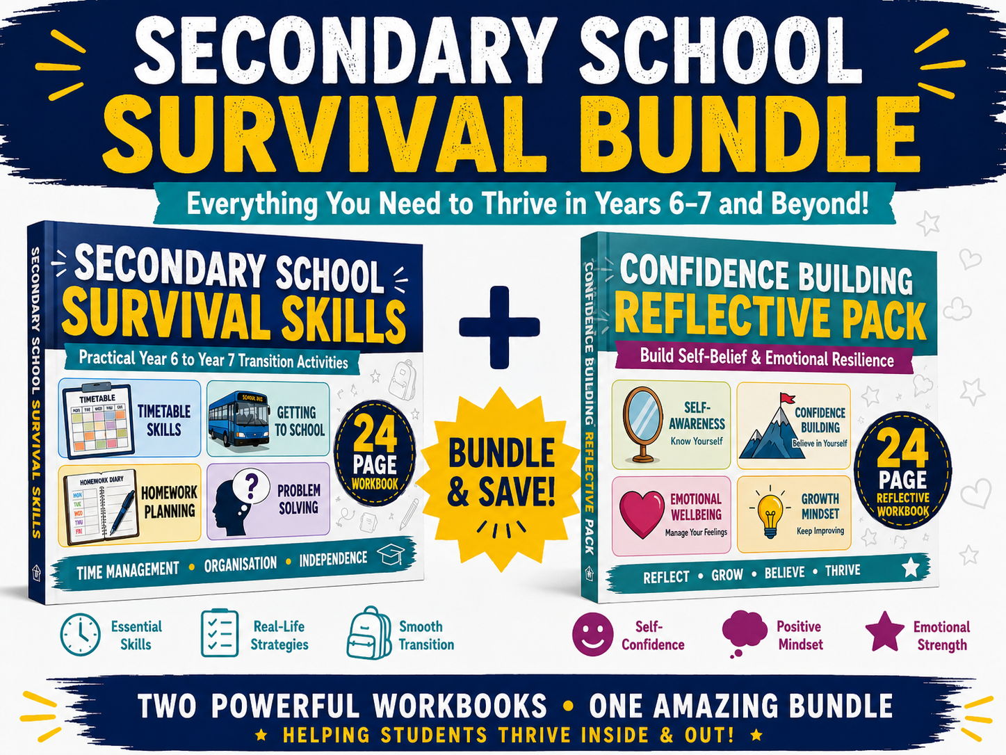 Year 6 to Year 7 Complete Secondary School Transition Bundle
