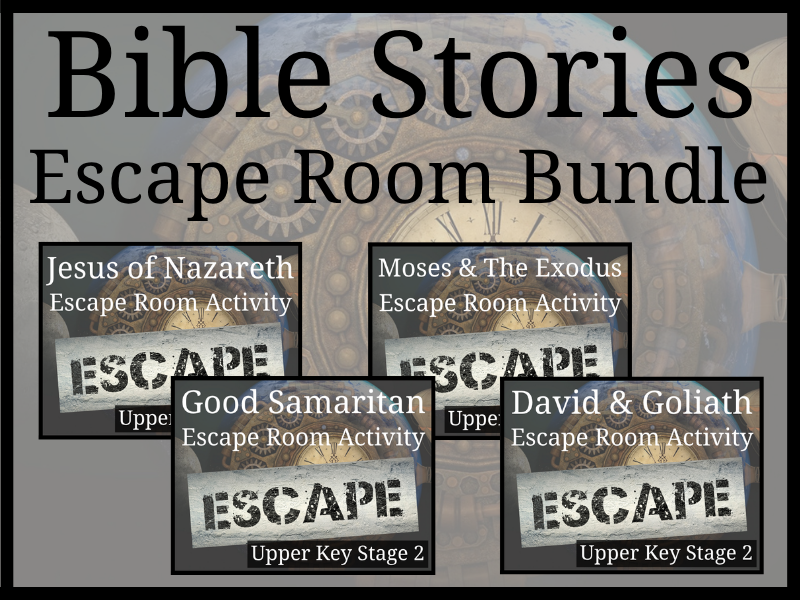 Bible Stories Escape Room Activity Bundle | Year 5 or Year 6