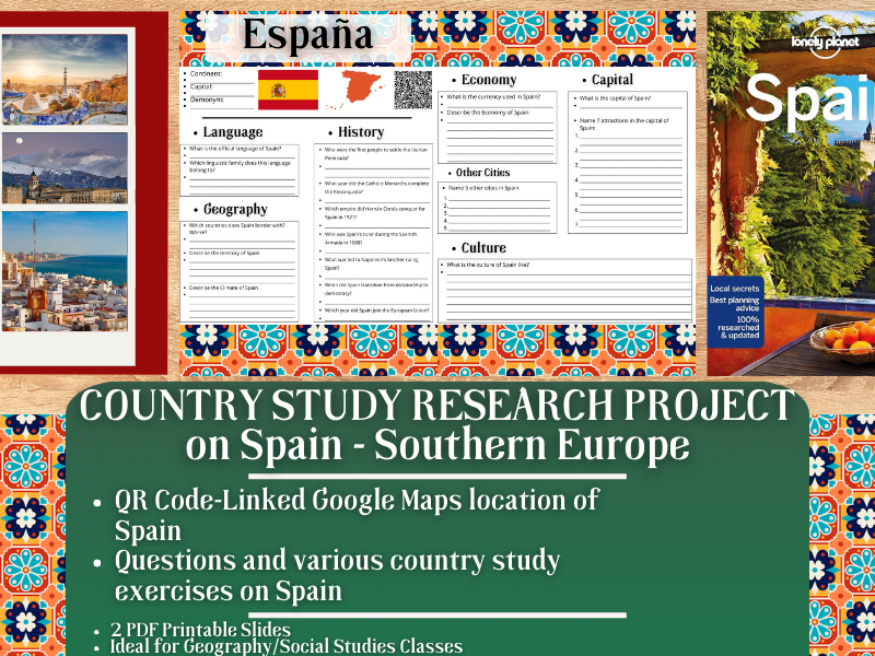 Country Study Research Project - Spain - Social Studies Report - South Europe