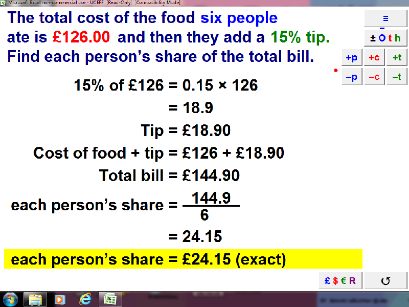 food bill calculator