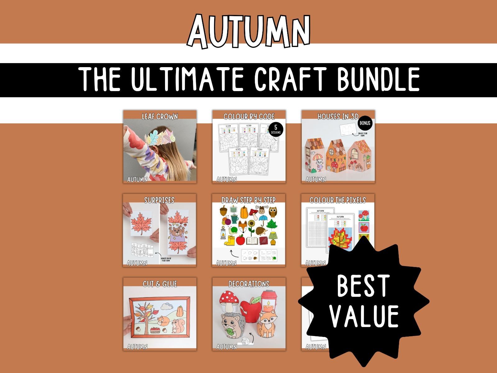 The Ultimate Autumn Craft Bundle - Printables for Kids