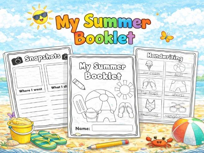 All about my summer activity book - Reception / Year 1
