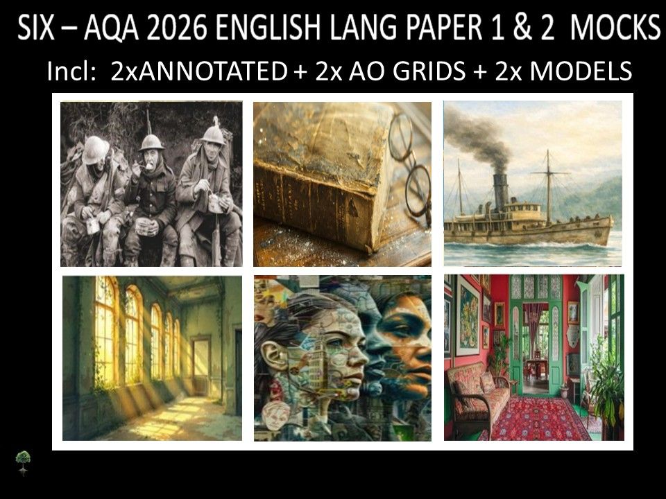 SIX - AQA PAPER 1 & 2 | 2026 FULL MOCKS | ANNOTATED | AO GRIDS | MODELS