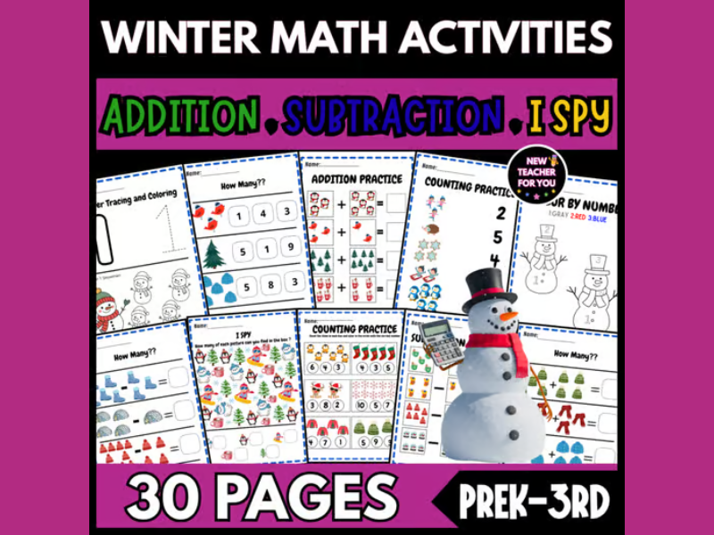 Winter January Math Activity