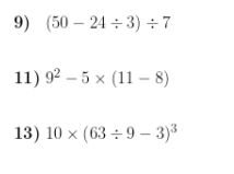 Order of operations (advanced) worksheet no 3 (with answers) | Teaching