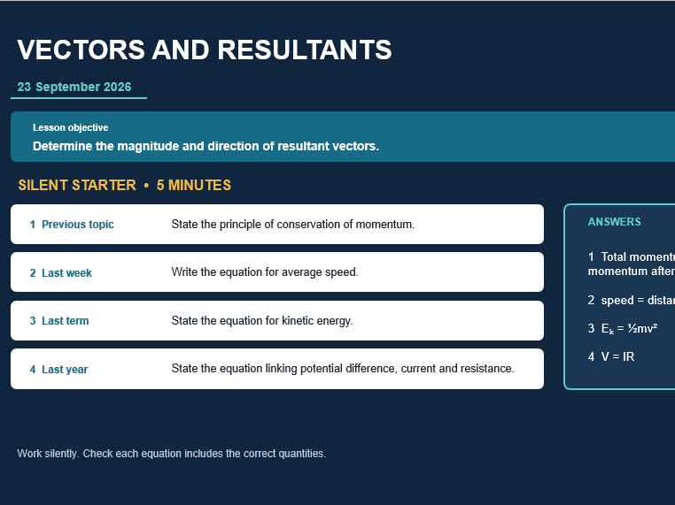 GCSE PHYSICS VECTORS