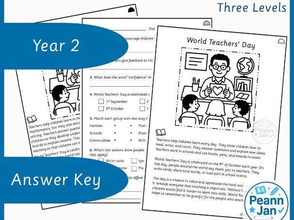 Year 2 Reading Comprehension - World Teachers' Day