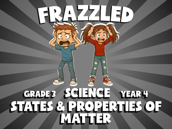 States & Properties of Matter FRAZZLED Science Game | No-Prep Year 4 Review Activity