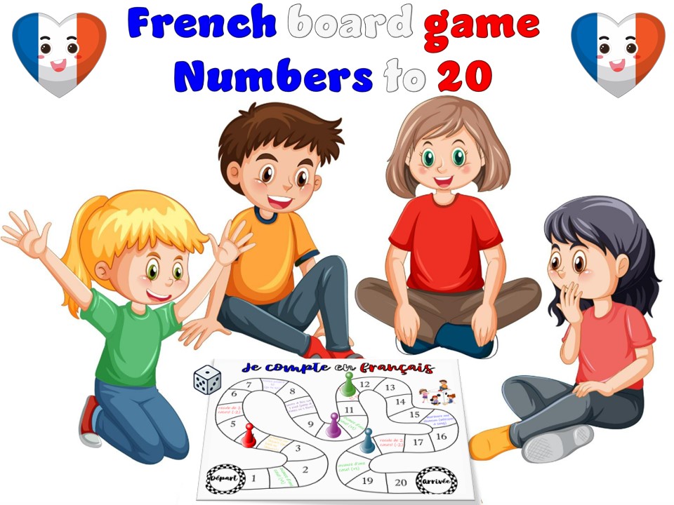 French board game | Numbers to 20 | Les nombres