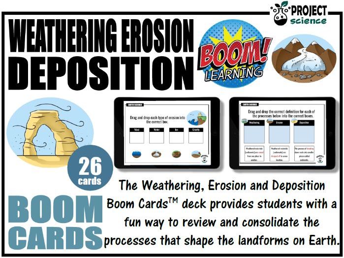 Weathering, Erosion and Deposition Boom Cards™ - Distance Learning