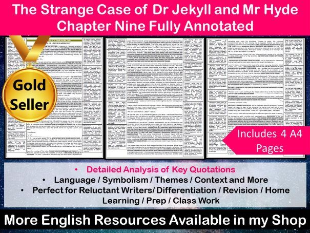 The Strange Case of Dr Jekyll and Mr Hyde Chapter 9 Fully Annotated