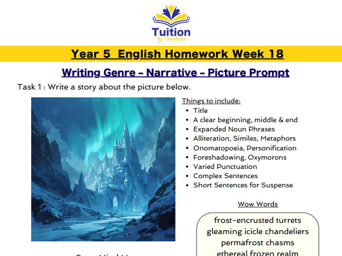 18. Year 5 - Creative Writing & Spelling