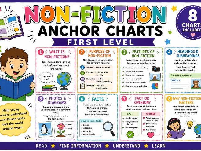 Non-Fiction First Level/KS1 Anchor Charts