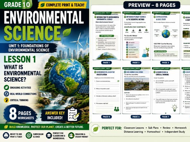 Grade 10 Environmental Science | Unit 1 Lesson 1: What Is Environmental Science?